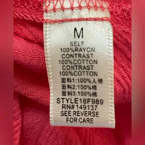 Fashion On Earth Coral‎ Pink Cold Shoulder Top Medium - Picture 6 of 8